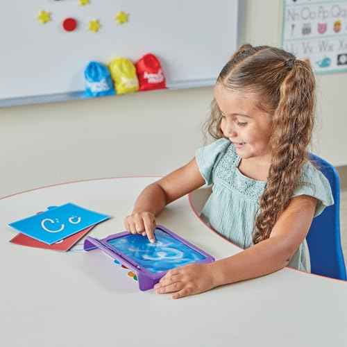 hand2mind Cursive Letter Tracing Sensory Pad, Reusable Handwriting Practice for Kids, Cursive Alphabet Learning Toys, Tracing Board, Fine Motor Activities, Writing Center for Classroom