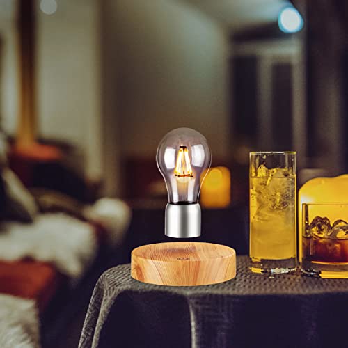 UVEHAS Levitating Light Bulb, Floating Rotating LED Bulb Lamp, Touch Control Magnetic Levitation Bulb Night Lights Desk Lamps for Home Office Decor