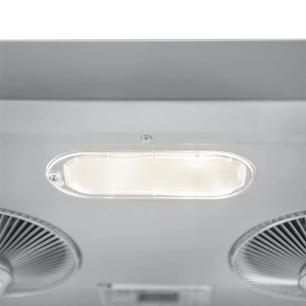 Pacific Auto Clean Under Cabinet Ducted Range Hood 42" - 900 CFM Powerful 6-Speed Kitchen Vent Hood - Electric Stainless Steel - LED Lights, Auto Steam Cleaning, Removable Grease Tray AC3342BS