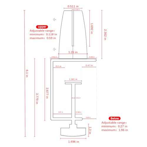 Desk Divider Clamp For 1/8" To 0.51" Panel, Adjustable Desk Partition Clamp For 0.32" To 2.04" Desktop, Standing Desk Accessories For Desk Privacy Folders, White Sneeze Guard Holder 4-pack