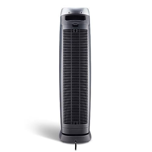 GermGuardian 5-In-1 HEPA Air Purifier for Home, Large Rooms Up To 915 Sq. Ft. with HEPA Pet Air Filter, UV-C Light & Odor Reduction, AC5250PT, 28" Tower, Gray