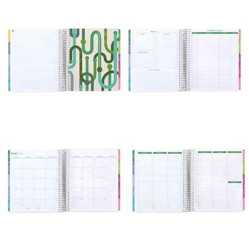 Erin Condren 12-Month Spiral Academic Planner (Aug 2025 - Jul 2026), 7¡±x9¡± School Agenda, Notebook, Deadline Tracker and Academic Calendar, Cosmic Collage Covers, Journey Theme, Platinum Coil