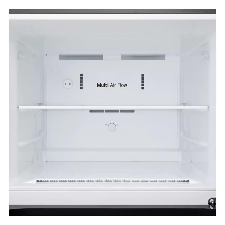 LG 28-Inch Freestanding Top-Freezer Refrigerator with 18 cu ft Capacity, 2 Glass Shelves, Gallon Door Bins, Multi-Air Flow System, Garage-Ready, Ice Maker Ready