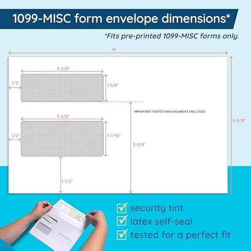 Blue Summit Supplies 1099 Forms 2025 NEC and MISC Bundle, Includes 25 Pack of Each (50 Total Sets) of 1099 NEC and 1099 MISC Forms 2025 with envelopes, 50 Total Self Seal Envelopes