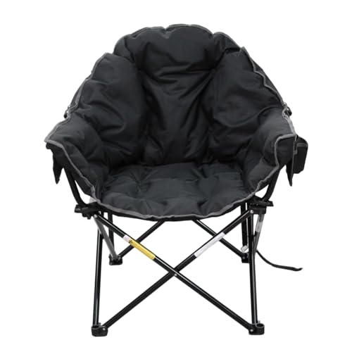 Caravan Canopy Sports Elite Club Chair with Cloud Comfort – Plush Oversized Folding Chair with Extra Cushioning, Portable Relaxing Outdoor Chair for Camping, Tailgating & Backyard