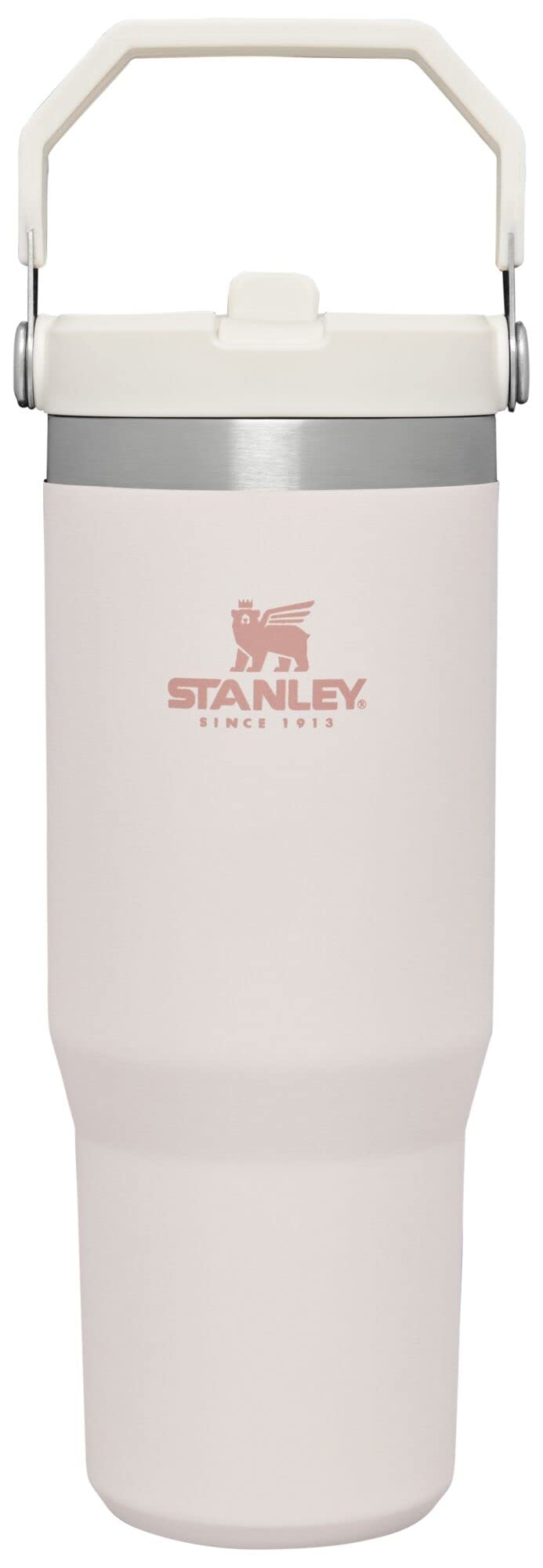 STANLEY IceFlow Flip Straw Tumbler with Handle 30 oz | Twist On Lid and Flip Up Straw | Leak Resistant Water Bottle | Insulated Stainless Steel |BPA-Free | Rose Quartz, Pack of 4