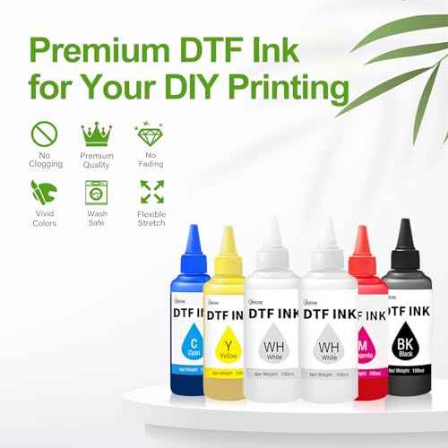 DTF Ink White 1000ml, Premium White DTF Printer Ink, DTF Ink Refill for ET-8550 XP15000 L1800, R1390 R2400, DTF Transfer Ink for PET Film (1000ml)