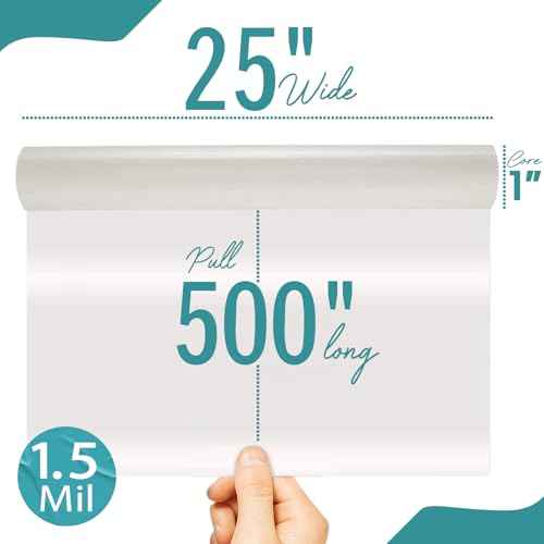 EXTRIC Thermal Laminating Film Roll 2 Pack Easy-Load Design - 25"x500" Glossy 1.5 Mil, 1" Core Professional Grade Lamination for Schools, Offices and Print Shops