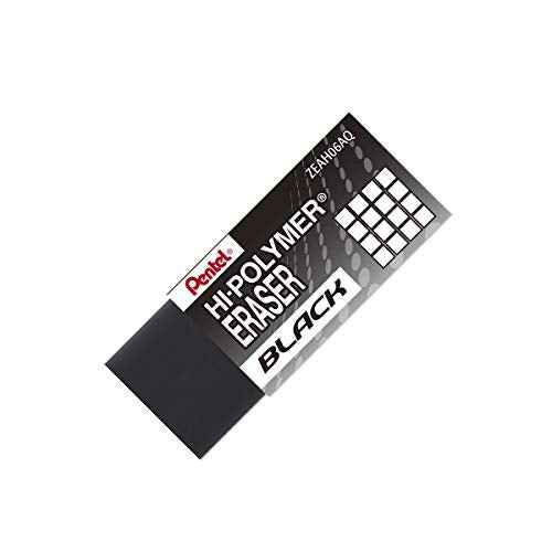 Pentel Hi-Polymer Block Eraser, Small Black, 48 Count (Pack of 1) (ZEAH06AQ)