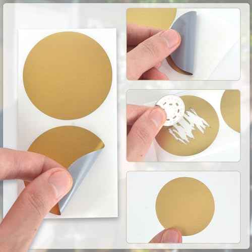 50 Pieces Scratch Off Sticker Labels 2 inch for Scratch Off Stickers Lottery Tickets DIY Raffle Card Creating (Gold, Round 2inch)