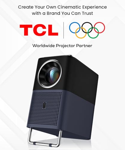 TCL A1s Smart Projector 4K Support, Google TV & Netflix Officially Licensed, WIFI and Bluetooth, Auto Focus Keystone, Native 1080p, 16W Dolby Audio, Movie Projector for Home Theater with Portable Case