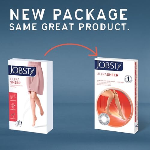 JOBST UltraSheer Knee-High Compression Stockings for Women - Closed Toe - Medical Compression 20-30 mmHg - For Varicose and Spider Veins - Helps Prevent Swelling - Sun Bronze, Small