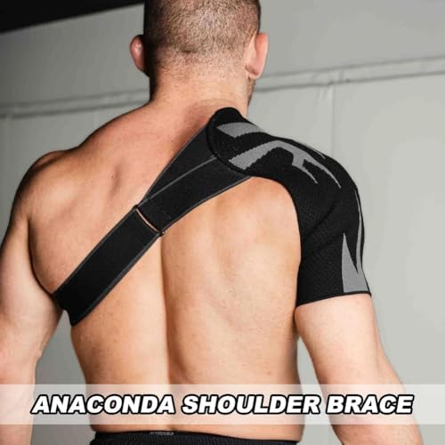 Anaconda Shoulder Brace for Men, Adjustable Compression Support Sleeve, Rotator Cuff Shoulder Brace, Compression Support Pain Relief, Arm Sling Injury and Torn Rotator Cuff for Left or Right Arm(X-Lar