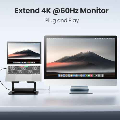 tounee Laptop Stand with Detachable USB-C Hub, 100W PD Charging, 4K@60Hz HDMI, 3 USB Ports, Ergonomic Laptop Holder Docking Station for 10-17" Laptops, MacBook & More (Black)