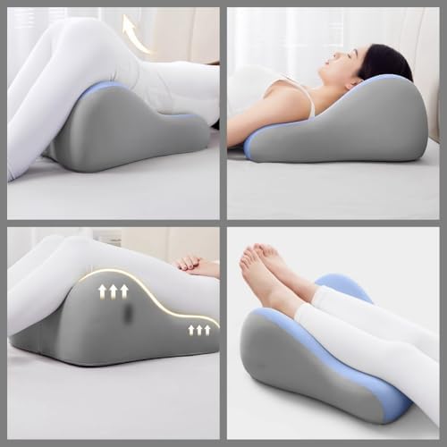 Couples Butt Cushion Pillow for Intimacy, Low-Profile Ergonomic Memory Foam Pillow for Bed, Home Pillows for Sitting and Lying, Recovers After Impact, Provides Intimacy Support (Blue)