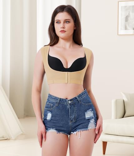 URSEXYLY Upper Back Brace for Women Breathable Posture Corrector Posture Support Back Straightener Pain Relief(Beige,S)