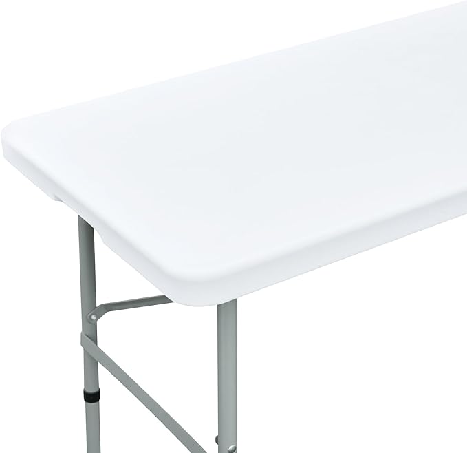 Fitted Rectangle Tablecloth 30 x 72 Inch Elastic Table Cloth for 6ft Table, Stretch Spandex Tables Cover White Washable Polyester Tables Top Cap Cover for Dining Picnic Camping Indoor and Outdoor