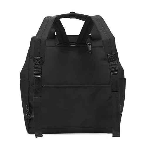 Kah&Kee Backpack Purse for Women Convertible -14 inch Laptop Tote Shoulder Bag. Ideal for Work, College, Travel & Nurses (Black)