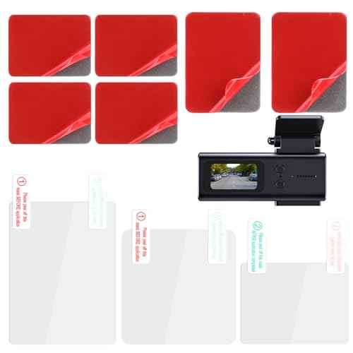 3 Pcs Electrostatic Sticker Mounting Dash Cam 6 Pcs Double-Sided Sticker for Windshield Dashcam Car Windshield Electrostatic Film Reusable Weatherproof Electrostatic Stickers