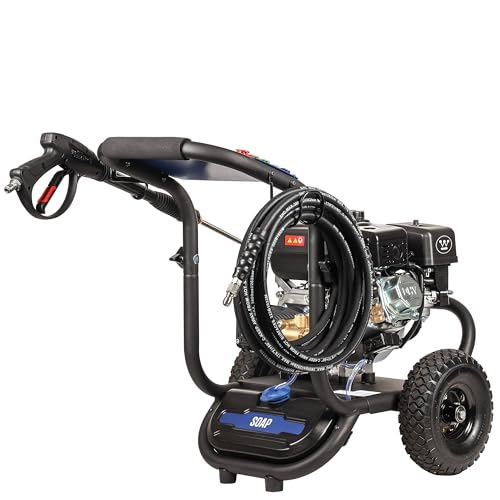 Westinghouse WPX3600 Gas Pressure Washer, 3600 PSI and 2.7 Max GPM, Onboard Soap Tank, Spray Gun and Wand, 5 Nozzle Set, for Cars/Fences/Driveways/Homes/Patios/Furniture