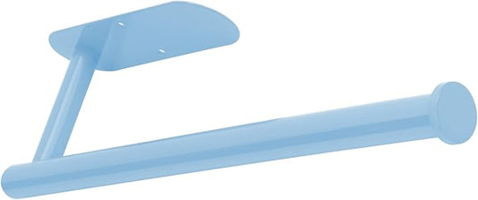 YeeBeny Blue Paper Towel Holder - Self Adhesive or Drilling, Under Cabinet Blue Paper Towel Rack, Wall Mounted Roll Holder for Kitchen