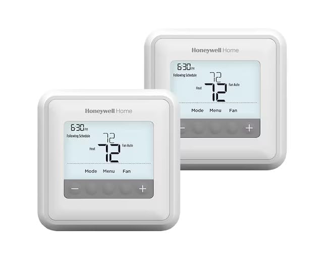 Honeywell T4 PRO 5-Day to 2-Day Programmable Thermostat 1/Heat 1/Cool - (2-Pack) RTH4110U2000-2PK