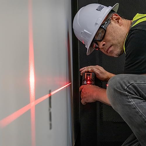 Klein Tools 93LCLS Self-Leveling Class II (≤ 1mW) Laser Level with Bright Red Cross Lines and Plumb Spot, Magnetic and Ceiling Clamp Mounting
