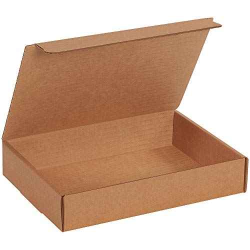 Top Pack Supply Literature Mailers, 9" x 6 1/2" x 1 3/4", Kraft (Pack of 50)