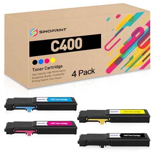 C400 C405 Toner 106R03512 106R03513 106R03514 106R03515 Toner Cartridge Replacement for Xerox VersaLink C400 C405 C400D C400DN MFP C405 C405N C405DN (4-Pack BCMY)