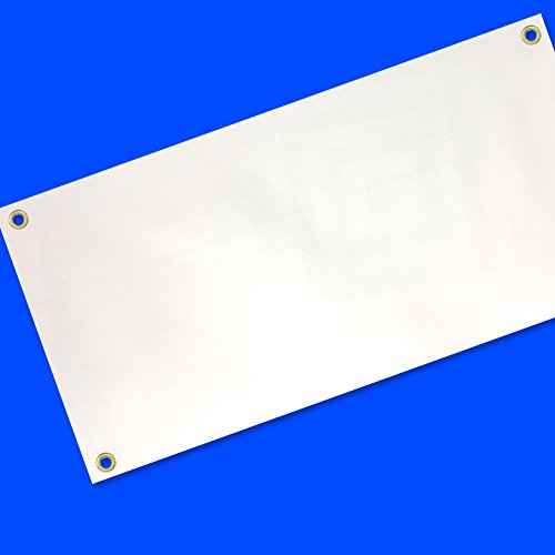 4 LESS CO 4x6 Ft Blank Vinyl Banner White 13oz Sign with Grommets