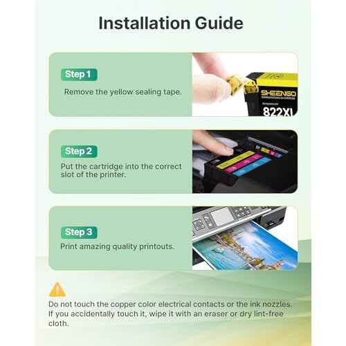 822XL Printer Ink Epson Remanufactured Replacement for Epson 822XL Ink Cartridges Combo Pack for Epson 822 822 XL T822 to use with Workforce Pro WF-3820 WF-4820 WF-4830 Printer£¨4 Pack£©