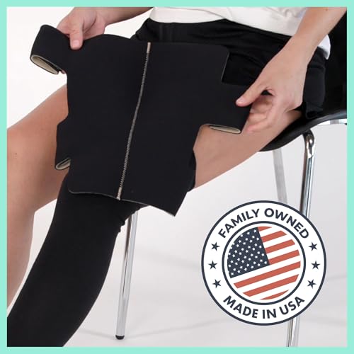 SiennaWrap Compression Leg Wrap Seamless - Designed by a Lymphedema & Lipedema Therapist - Made in USA - Includes Free Liner