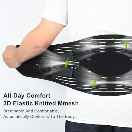 Back Brace for Lower Back Pain Relief,Lumbar Waist Support for women,Lower Back with 3D Lumbar Pad for Work Sports Sciatica, Scoliosis(Black，M)