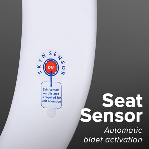 SmartBidet® SB-2000WE Electric Smart Bidet Toilet Seat with Heated Seat, Warm Air Dryer, Temperature Control Wash, and Control Panel, Elongated Seat