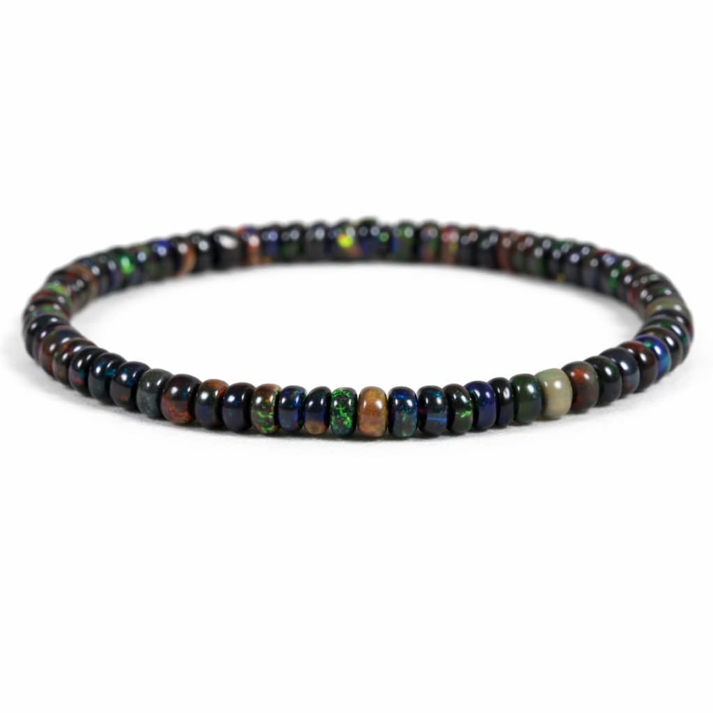 GEMS OF BAY Opal Bracelet (7 Inches, Black)
