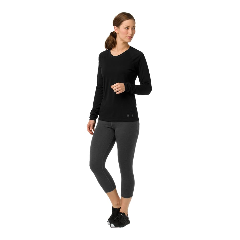 Smartwool Women's Classic All-Season Merino Base Layer Long Sleeve Black Medium