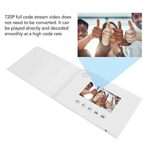 Video Greeting Card, Electronic Greeting Card with LCD Screen, 128M Memory Video Brochure for Father Day Mother Day Christmas Anniversary, Thanks Cards Rechargeable (4.3 Inch)
