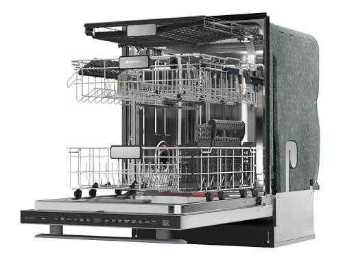 Sharp SDW6736MS 24-inch Stainless Steel Dishwasher, Third Rack, Library Quiet 47 dB, Power Wash Sprayer