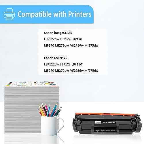 071H Black Toner Cartridge 2 Pack Compatible Replacement for Canon 071 071H CRG071H Black Toner Work for Canon imageCLASS LBP122dw LBP122 LBP120 MF270 Mf272dw Mf273dw Mf275dw Printers