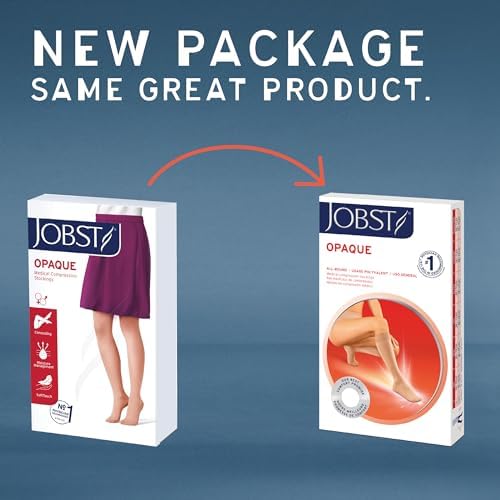 JOBST Opaque SoftFit 15-20 mmHg Closed Toe Knee High Compression Stocking, Natural, Small