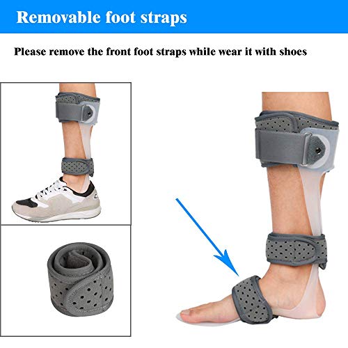 AFO Drop Foot Brace Medical Ankle Foot Orthosis Support Foot Drop Postural Correction Brace (Left/XL)