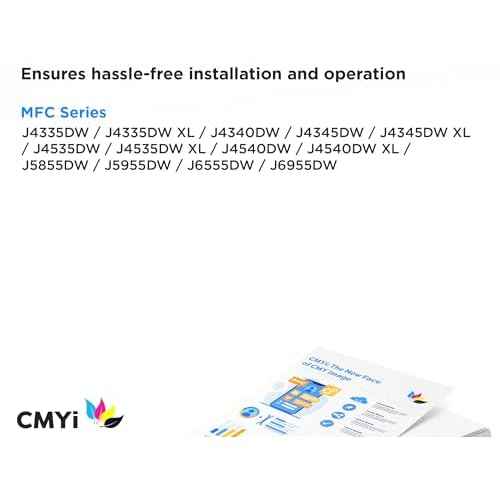 LC406 Replacement Combo Pack Ink Cartridges for Brother MFC-J4335DW J4340DW J4345DW J4535DW J4540DW J5855DW J5955DW J6555DW J6955DW Printer (1 Black, 1 Cyan, 1 Magenta, 1 Yellow)