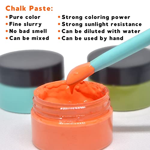 15 Chalk Paste and 4 Chalk Paste Mini Squeegees, Ink Paste Sets for Stencils, Screen Printing Paint for Drawing on Chalkboards, T-Shirts, DIY Home Decor