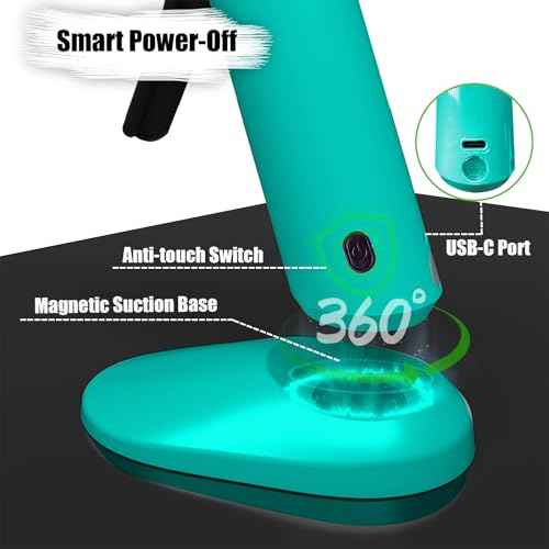 MONVICT Smart Power-Off Cordless Hot Glue Gun, Mini Glue Gun Kit with 2.2A Battery, Storage Bag, 40 Pcs Glue Sticks, 10 Pcs Craft Sticks, USB-C Rechargeable Hot Melt Glue Gun for DIY Craft Gift