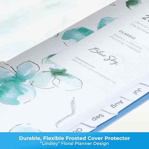 Blue Sky 2026 Weekly and Monthly Planner Calendar, January 2026 - December 2026, 5" x 8", Flexible Frosted Cover, Laminated Tabs, Durable Twin Wire Binding, Lindley