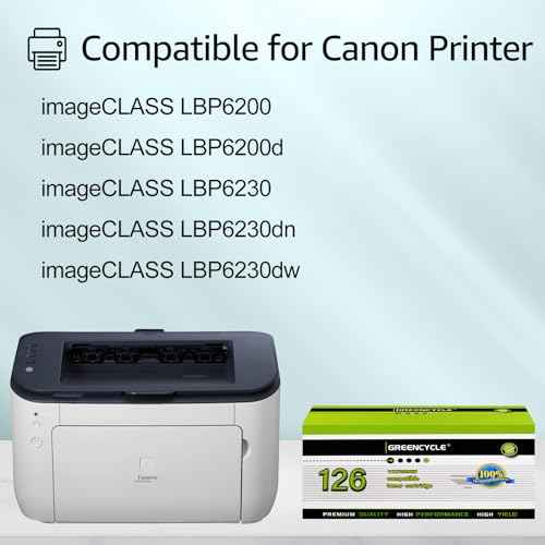 greencycle Compatible Toner Cartridge Replacement for Canon 126 CRG-126 CRG126 3483B001 for use in ImageClass LBP6200d and LBP6230dw LBP-6230dn LBP-6230 Wireless Laser Printers (Black,2 PK)