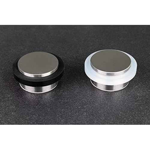 Adhesive Door Stop with Screw (Dual Installation System), Matte Finish, White Rubber, Manufacturing and Design Hardware EVI, Ref I-20335 x 19BDUALBCB, 35©ª x 20mm, 04020335X19BDUALAM