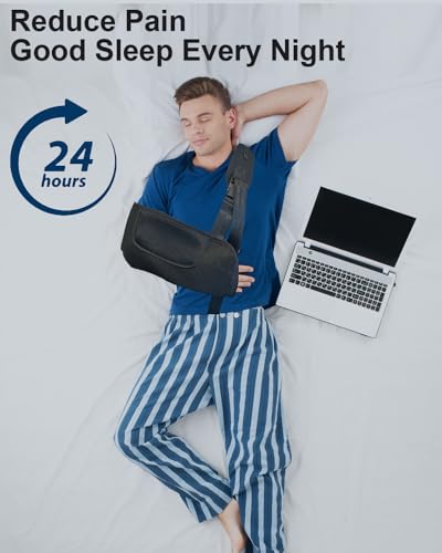 Arm Sling, Upgraded Straps, Ultimate Comfort, Convenient Pocket, Arm Sling Shoulder Immobilizer for Shoulder Injury, Elbow Injury, Wrist Injury, Fractured Bones, Rotator Cuff Support (XL)