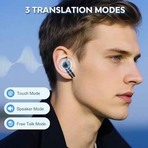 Translation Earbuds,Wireless Earbuds,138Translation Languages Bluetooth Headphones,Translation Earbuds Real Time,Fast Reaction Translation Device