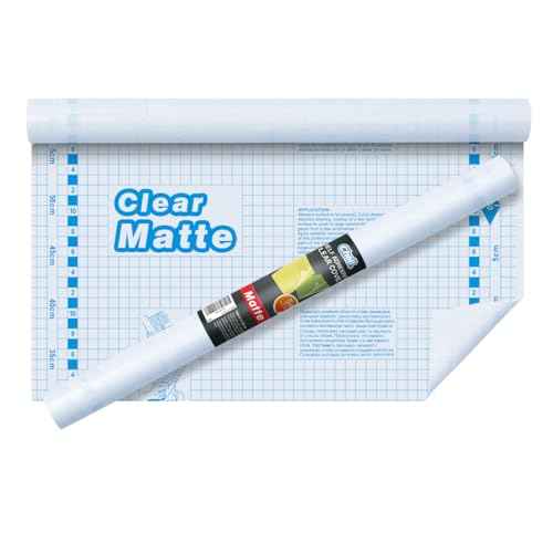 Chell Matte Clear Contact Paper Roll for Books, Crafts and Countertops, Self Adhesive Book Cover, 17.5 in x 5 ft